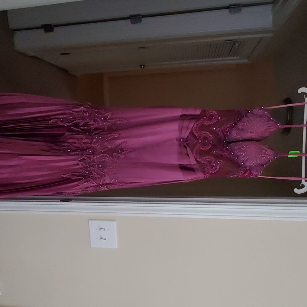 Plum halter dress